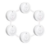 X-Sense Wireless Interlinked Smoke Alarm Detector with Sealed 10-Year Battery, Interconnected Fire Alarm Conforms to EN 14604 Standard, SD19-W, Link+, 6-Pack