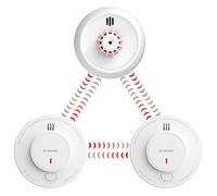 X-Sense Wireless Interlinked Smoke Alarms and Heat Alarm Scotland Bundle, 1 Heat Alarm & 2 Smoke Alarms, Sealed 10-Year Lithium Battery, EN 14604 Standard and BS 5446 Compliant, Link+ Series, HS21