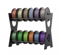 X-Shaped 3D Printer Filament Rack, Double-Layer 12 Spool Storage, Heavy Duty Carbon Steel Organizer for Workshop Studio