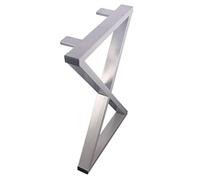 X-Shaped Industrial Steel Table Legs - Heavy-Duty Black & Silver Iron Frame for DIY Furniture, Coffee Table Support, Sturdy Bold Steel Design