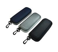 X-SHIYUN Unisex Semi-Hard Shell Eyeglasses Cases(3 Pack), Protective Case For Glasses, Black Silver Cowboy, Medium (03)