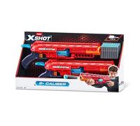 X-Shot Caliber Foam Dart Blaster Set, 2 Red Blasters with Darts, Ages 8+