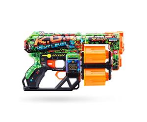 X-Shot Skins Dread - K.O - Spring Pressure Dart Blaster with Double Drum Magazine, 12 Darts & Unique Look