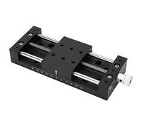 X Sliding Stage Aluminum Alloy Fine - Tune Manual Trimming Platform SP80A - DB100, Gear Sliding Table with Knob Control, Anodized Anti - Scratch Surface for Optical Equipment and M