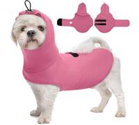 X-Small Anxiety Vest for Dogs,Sleeveless Lightweight Calming Shirt,Adjustable with Chest & Hood for Puppy,Anti-Anxiety Clothes for Noise,Fireworks,Rose