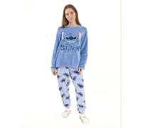 Vanilla Underground Lilo & Stitch Womens Blue Stitch Long Sleeve Long Leg Pyjama Set (X-Small)