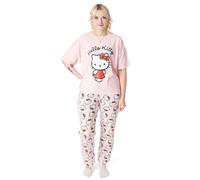 (X-Small) Hello Kitty Short Sleeve Long Leg Pyjama Set (Womens Pink)