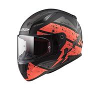 (X-Small) LS2 FF353 Rapid Deadbolt Orange Full Face Motorcycle Helmet
