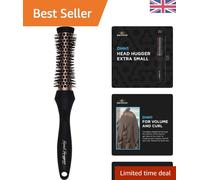 X-Small Rose Gold Thermo Ceramic Hot Curl Brush for Defined Curls & Volume