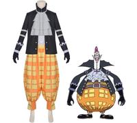 (X-Small) Shadow Master Cosplay Costume - Gothic Pirate Captain Outfit with Bat Motif