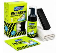 X-SMILE Sneaker Cleaning Kit Premium Foam Shoe Cleaner for White Shoes, PU & Synthetic Leather, Canvas, Mesh & Rubber Gentle, Non-Bleach Formula with Brush, Microfiber Towel & Cleaning Wipe 100ml