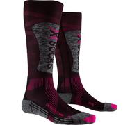 X-Socks Energizer LT 4.0 (black/fluo pink/stone grey miel) women's ski socks