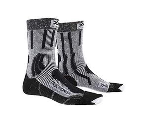 X-Socks Men Trek Pioneer Socks - Opal Black/Flocculus White, Size: 45-47