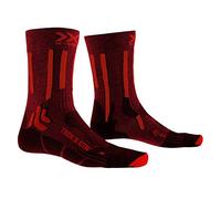 X-Socks Men Trek x Cotton Socks - Dark Ruby/Fire Red, Size: 35-38