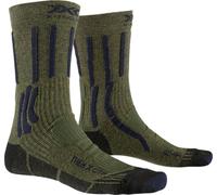 X-Socks Men Trek x Cotton Socks - Forest Green/Midnight Blue, Size: 42-44