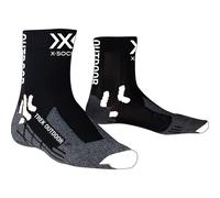 X-Socks Men Trek Outdoor Socks - Opal Black/Dolomite Grey Melange, Size: 35-38