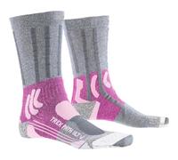 X-Socks Trek Path Ulightra Light Women Socks Outdoor Trekking Hiking Walking Socks - Dolomite Grey Melange/Magnolia Melange, 41/42