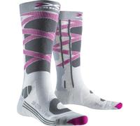 X-Socks Women's Ski Control 4.0 Socks, Grey Melange/Charcoal, 39/40 (L)