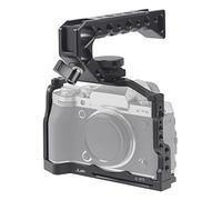 X-T5 Cage with Top Handle, Hersmay Aluminium Camera Cage for Fujifilm X-T5 Camera, Vlogging Video Shooting Filmmaking Rig Stabiliser with 1/4 Inch and 3/8 Inch Mounting Points