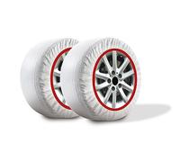 X-Tra Calze da Neve Omologate Italia Polar Gripper, 2 Calze, Taglia XXL, Bianco, Catene da Neve Tessili per R15 - R22 (Misure per Pneumatici Dettagliate all'Interno)