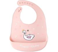 x trade Baby Bibs Cute Animals Dishwasher safe Comfortable Silicone Feeding Food Catcher Plastic Waterproof Weaning Kids (Swan)