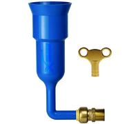 X-Trade Radiator Dosing Tool with Brass Key - Central Heating Inhibitor & Chemical Filler, Easy Gravity-Fed Radiator Filling, Universal ½" BSP Compatibility, Blue