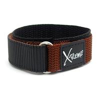 X-Treme Tough Sports Watch Strap Band Men's Hook and Loop Rip Tab Fastening 20mm - Brown