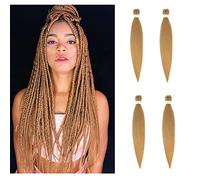 X-Tress Honey Blonde Box Braids 4 Packs Easy Braids for Women and Children 24" Synthetic Braiding Hair Naturel Looking Super Soft Fiber Hair Kinky Straight Style(#27)
