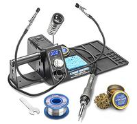 X-Tronic Model #3020-XTS Digital LED Display Soldering Station - 10 Minute Sleep Function, Auto Cool Down, C/F Switch, Ergonomic Soldering Iron, Solder Holder, Brass Tip Cleaner with Cleaning Flux by X-TRONIC