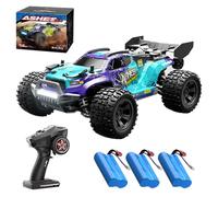 X-Verse 1:18 Remote Controlled Car, 40 km/h Carbon Brush Motor RC High Speed Offroad Drift Racing Car, 2.4 GHz 4WD All Terrain Offroad Car Racing Car, 3 Batteries (Blue)