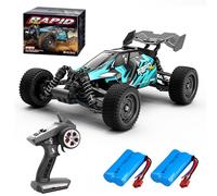 X-Verse 16201PRO Remote Controlled Car with Brushless Motor, 2.4GHz 1:16 4WD RC Car Offroad, 70KM/H Offroad Drift Car Toy, Gift for Kids Adults - 2 Batteries