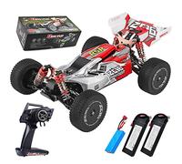 X-Verse WLtoys WLtech XKS 144001 Remote Controlled Car, 2.4GHz 1:14 4WD 60KM/H Offroad Drift Car Remote Controlled High Speed Off-Road Vehicle RTR for Adults, 3 Batteries (Red)
