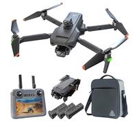 X-Verse ZLL SG909 Drone with 4K Cameras, Screen Remote Control, 3-Axis Gimbal+Repeater, RC 6km, 360d° Obstacle Avoidance, Professional Foldable Quadcopter for Adults (3 Batteries)