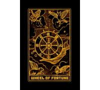 X - WHEEL OF FORTUNE - Tarot Card Notebook (Black - Gold Ed.): A5 Ruled Lined Tarot Journal Diary Sketchbook Notebook - The Wheel of Fortune (Destiny and Change)