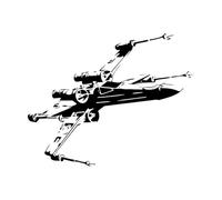 X-Wing Fighter Wall Decal Spaceship Vinyl Sticker Art Decor Mural Removable Teen Bedroom Wall Decals Decoration Small - 33x42cm