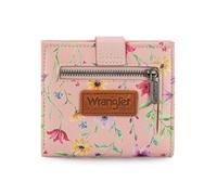 X Wrangler Small Thin Wallets for Women Minimalist Bifold Card Cases & Money Organizers with Zipper Coin Pocket, Fantasy of Flower Dreams, S, Casual