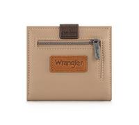X Wrangler Small Thin Wallets for Women Minimalist Bifold Card Cases & Money Organizers with Zipper Coin Pocket, Khaki, S, Casual