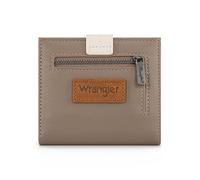 X Wrangler Small Thin Wallets for Women Minimalist Bifold Card Cases & Money Organizers with Zipper Coin Pocket, Dark Khaki, S, Casual