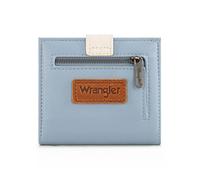 X Wrangler Small Thin Wallets for Women Minimalist Bifold Card Cases & Money Organizers with Zipper Coin Pocket, Jean, S, Casual