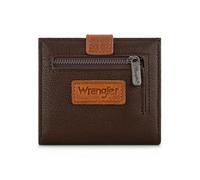 X Wrangler Small Thin Wallets for Women Minimalist Bifold Card Cases & Money Organizers with Zipper Coin Pocket, Coffee, S, Casual