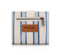 X Wrangler Small Thin Wallets for Women Minimalist Bifold Card Cases & Money Organizers with Zipper Coin Pocket, Beige-Striped, S, Casual