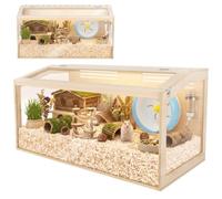 X XBEN 80CM Wooden Large Hamster Cage with Openable Top and with Multi-Vent