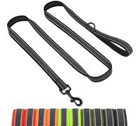 X XBEN Dog Leads for Small Medium Large Dogs,1M/1.2M/1.5M/1.8M/2M/2.2M/3M Reflective Dog Lead with Soft Padded Handle, Training Lead Leash with Durable Rubber Thread, for Walks & Training with Dogs