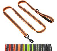 X XBEN Dog Leads for Small Medium Large Dogs, 20MM-1.2M Reflective Dog Lead with Soft Padded Handle, Training Lead Leash with Durable Rubber Thread, for Walks & Training with Dogs and Puppies, Orange