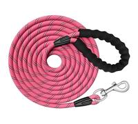 X XBEN Training Leads for Dogs, 10M/33FT Strong Rope Long line Dog Lead Leash with Soft Padded Handle and Heavy Duty Hook, Reflective Recall Training Leads for Large Medium Small Dog,Purple