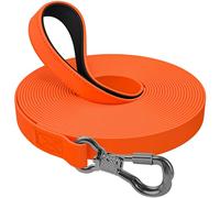 X XBEN Waterproof Recall Lead, 3, 5, 10, 15, 20, 30 m, Rubberised, with Lockable Lobster Clasp, Waterproof Dog Lead for Small/Large Dogs, Robust Training Lead