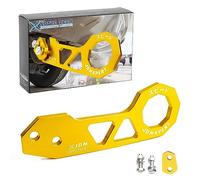 x xotic tech Auto Aluminum JDM Rear Tow Hook Kit Racing Style Trailer Towing Ring Decoration Car Accessories, Universal Fit Car, Truck, SUV, Most Vehicles (Gold)