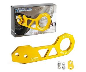 x xotic tech Auto Aluminum JDM Rear Tow Hook Kit Racing Style Trailer Towing Ring Decoration Car Accessories, Universal Fit Car, Truck, SUV, Most Vehicles (Gold)