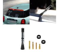 x xotic tech Car Short Antenna Union Jack Flag Theme Compatible with Mini Cooper All Models 3"(Black/Grey)
