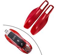 x xotic tech Red Smart Remote Key Fob Protector Cover Shell Case Holder Compatible with Porsche Boxster Cayenne Panamera Cayman Macan Carrera 911 991 918 Spyder(Fits 3 Button)